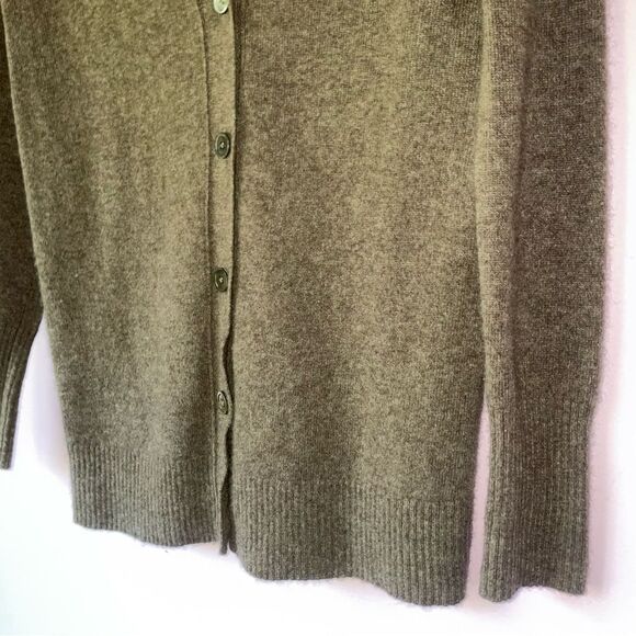 C by Bloomingdale's Brown Cashmere Cardigan Sweater Size M Minimalist Capsule - Picture 3 of 7